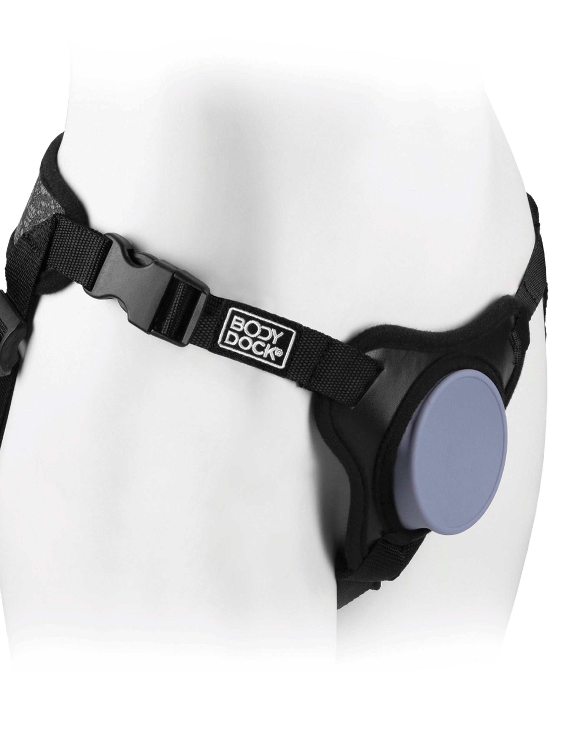 Dillio Platinum Body Dock Se Universal Strap-on Harness - Black | 603912772487 | Available at EroticWarehouse.com