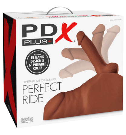 Pdx Extreme Plus Perfect Ride - Brown | 603912771367 | Available at EroticWarehouse.com