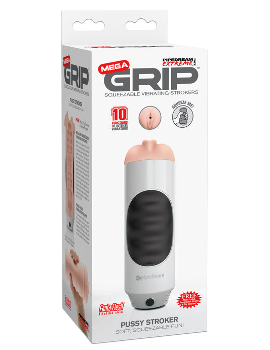 Extreme Toyz Mega Grip Vibrating Pussy Stroker | 603912349375 | Available at EroticWarehouse.com