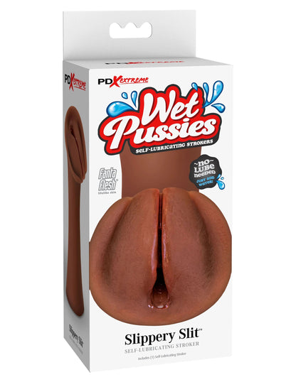 Extreme Wet Pussies - Slippery Slit Pussy Style Stroker - Brown | 603912774528 | Available at EroticWarehouse.com