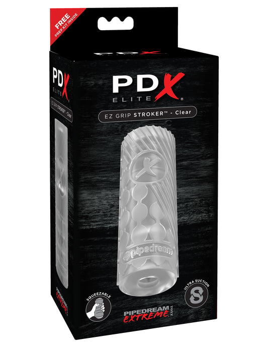 Pdx Elite Ez Grip Stroker Clear | 603912744781 | Available at EroticWarehouse.com