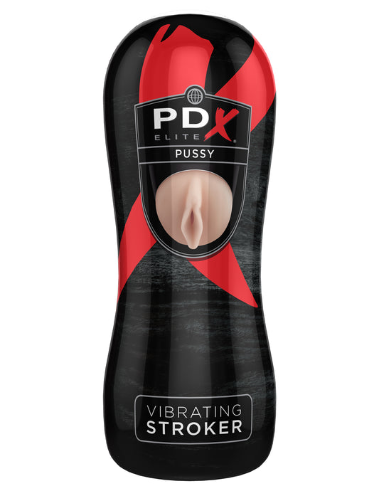 PDX Elite Vibrating Pussy Style Stroker | 603912751437 | Available at EroticWarehouse.com