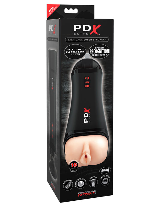 PDX Elite Talk-Back Pussy Style Super Stroker | 603912751499 | Available at EroticWarehouse.com