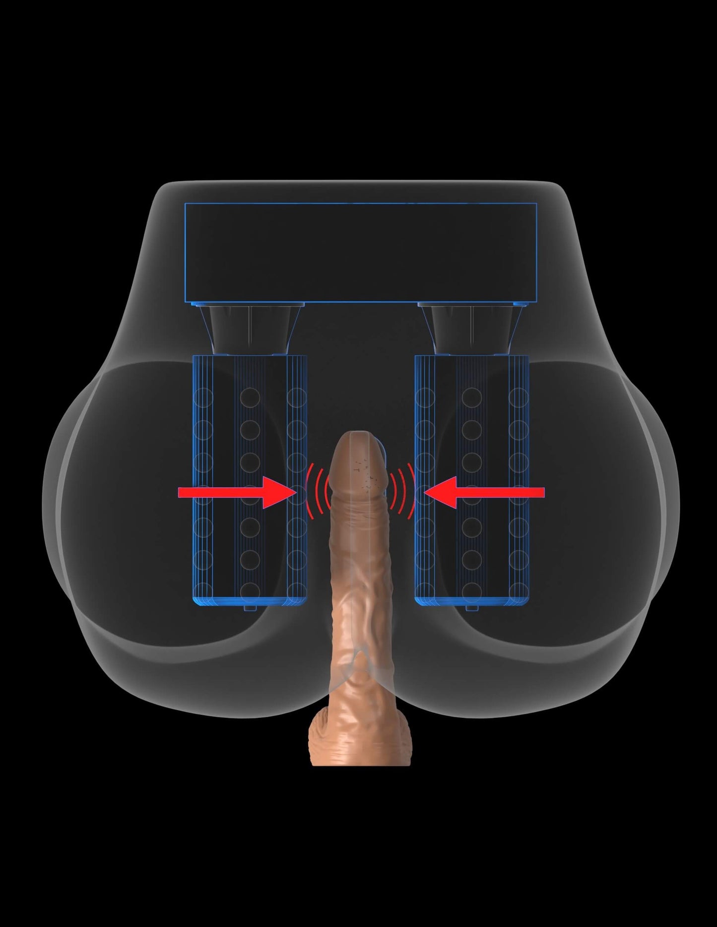 PDX Elite Milk Me Silly Dual Gyrating Motor Pussy & Ass Style Stroker - Light | 603912764451 | Available at EroticWarehouse.com