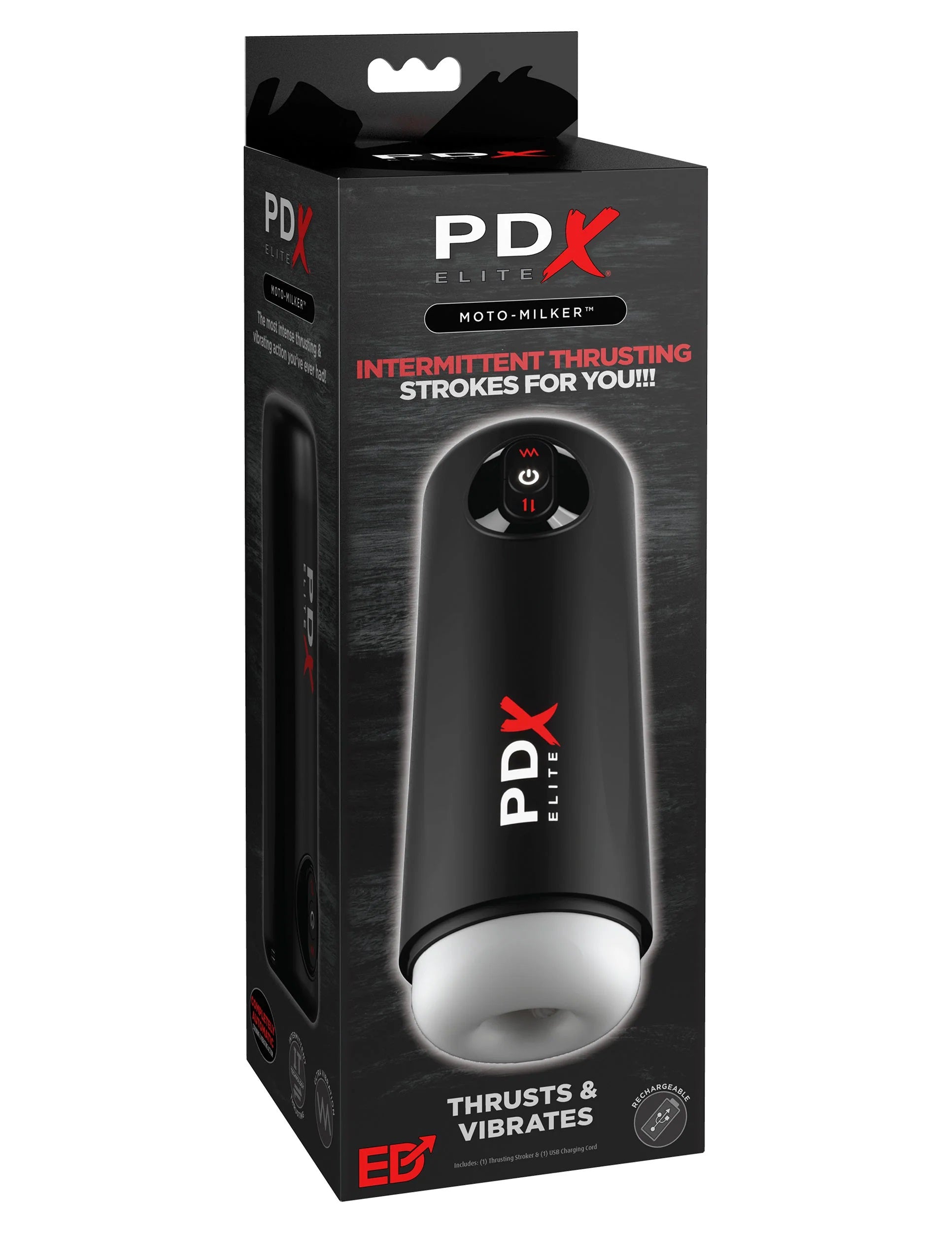 PDX Elite Moto Milker - Black | 603912774603 | Available at EroticWarehouse.com