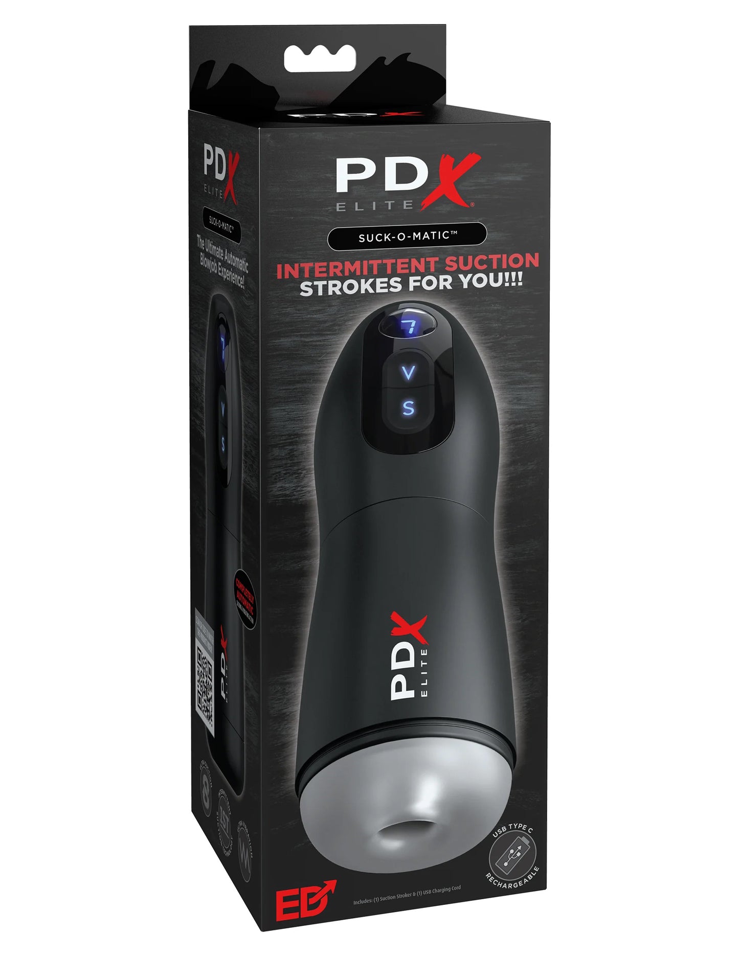 PDX Suck-O-Matic Stroker - Black | 603912775365 | Available at EroticWarehouse.com