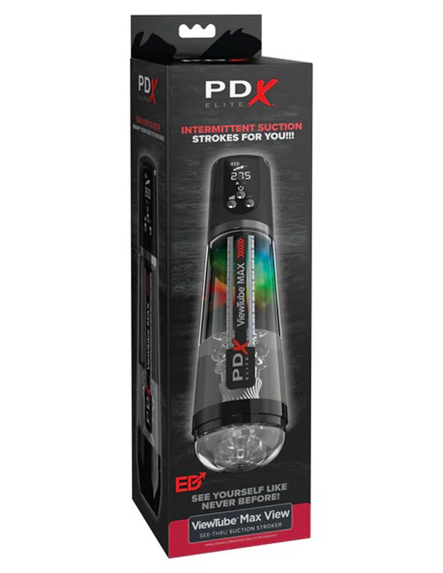 PDX Elite Viewtube Max View - Black | 603912775754 | Available at EroticWarehouse.com