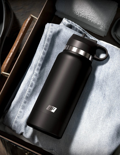 Fap Flask - Thrill Seeker - Black Bottle - Frosted | 603912775426 | Available at EroticWarehouse.com