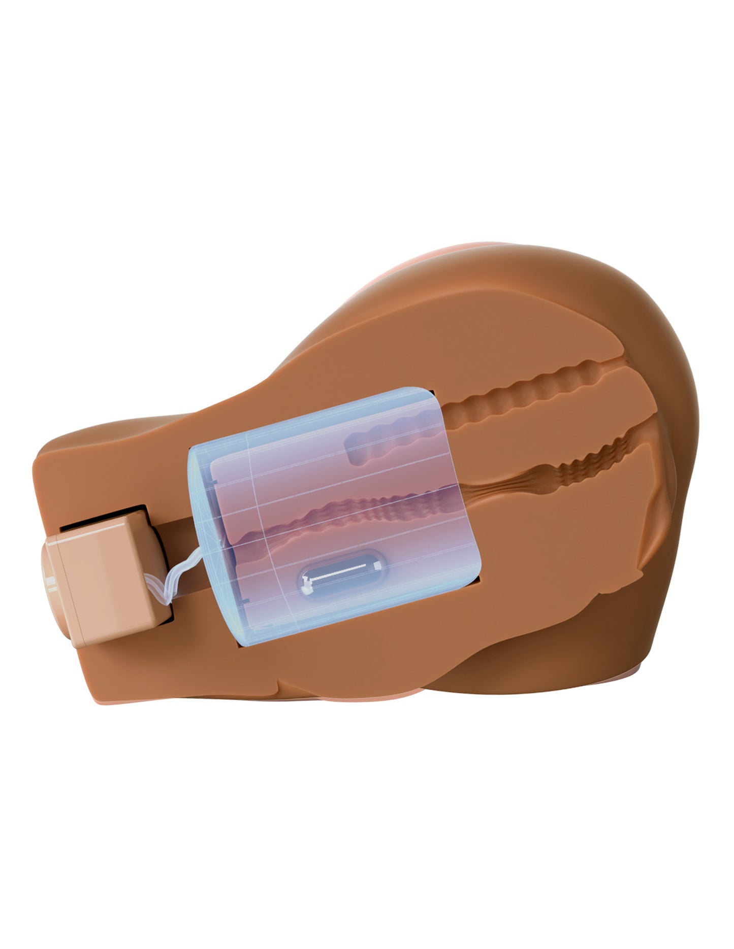 Back That Ass Up Auto Mega Masturbator - Brown - Pussy & Ass Style Stroker | 603912775822 | Available at EroticWarehouse.com