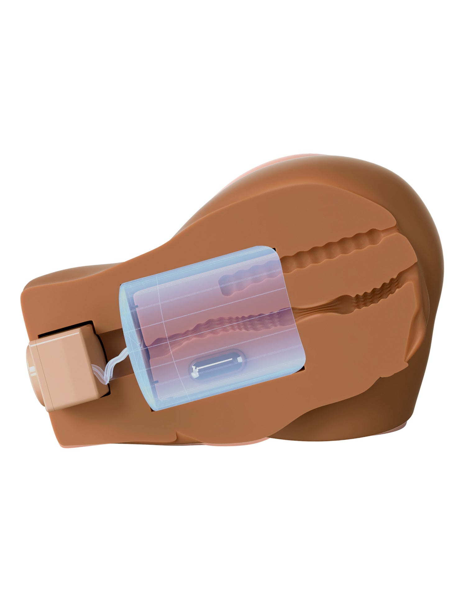 Back That Ass Up Auto Mega Masturbator - Brown - Pussy & Ass Style Stroker | 603912775822 | Available at EroticWarehouse.com