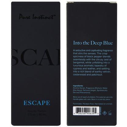 Pure Instinct Pheromone Eau De Parfum Escape 2oz 60ml | 638258906395 | Available at EroticWarehouse.com