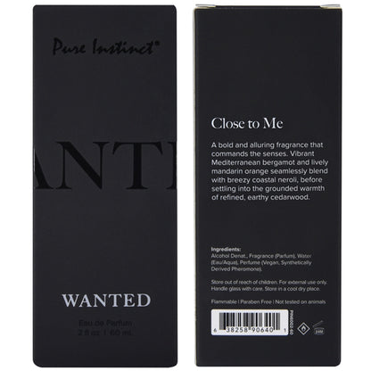 Pure Instinct Pheromone Eau De Parfum Wanted 2oz 60ml | 638258906401 | Available at EroticWarehouse.com