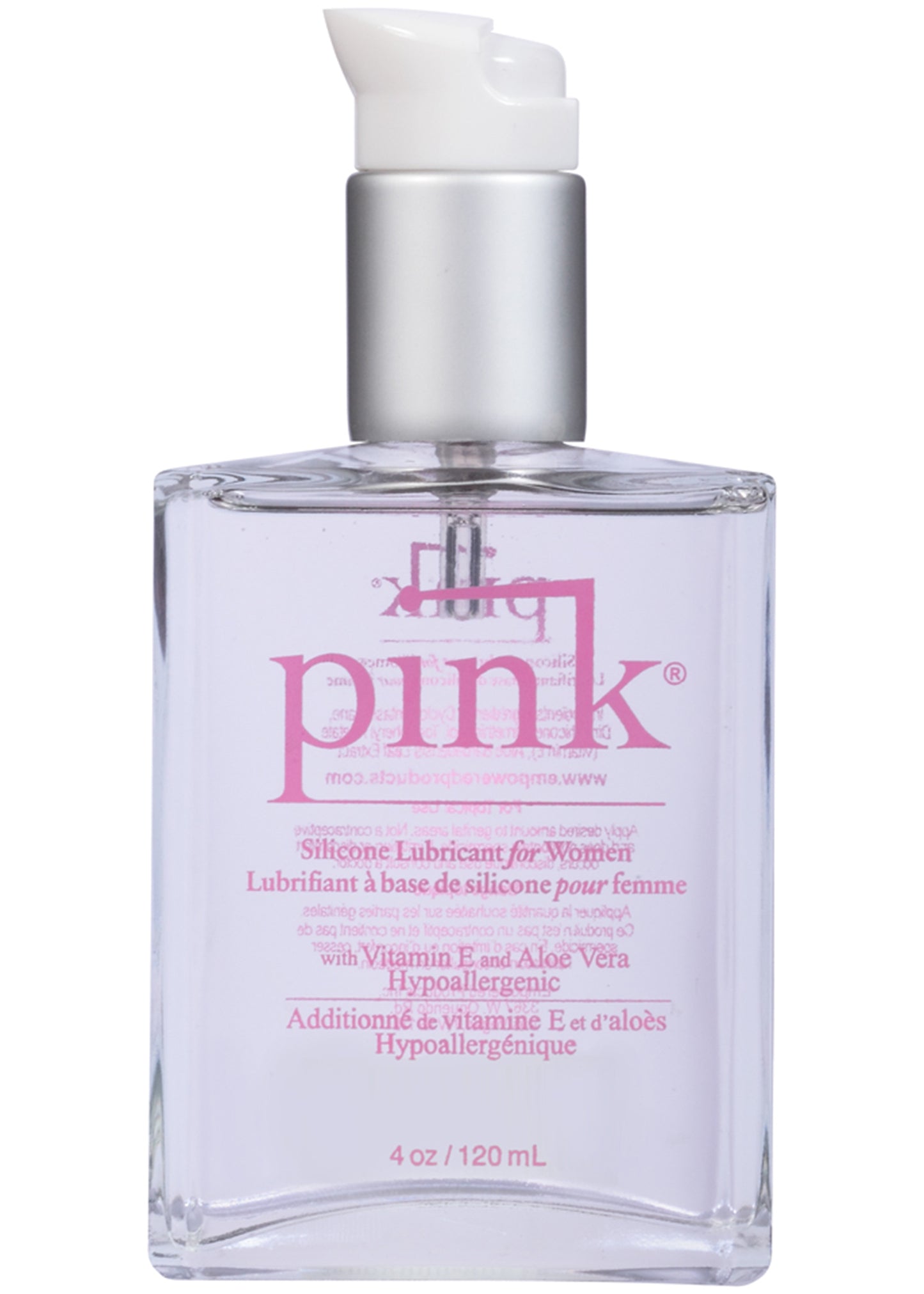 Pink 4oz. Glass Bottle | 813362024139 | Available at EroticWarehouse.com