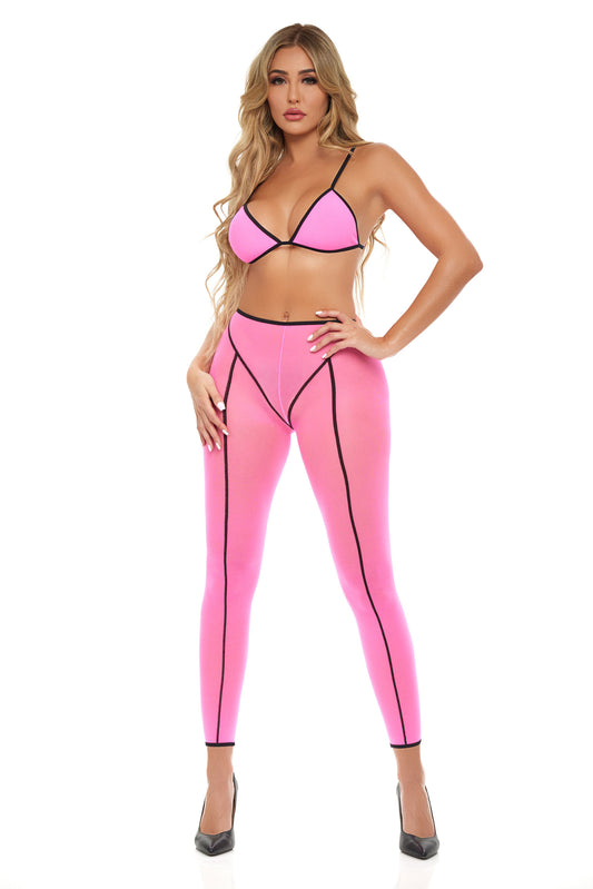 Double Vision 2pc Bra Set - Pink | 196018763287 | Available at EroticWarehouse.com