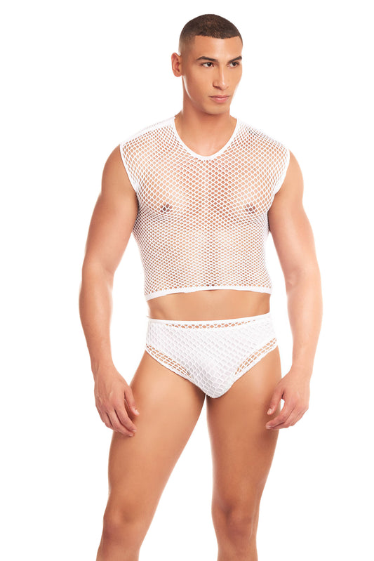 Net Flex 3pc Set - Large/xl - White | 196018769340 | Available at EroticWarehouse.com