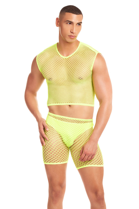 Net-Bula 3pc Set - Small/medium - Yellow | 196018769395 | Available at EroticWarehouse.com