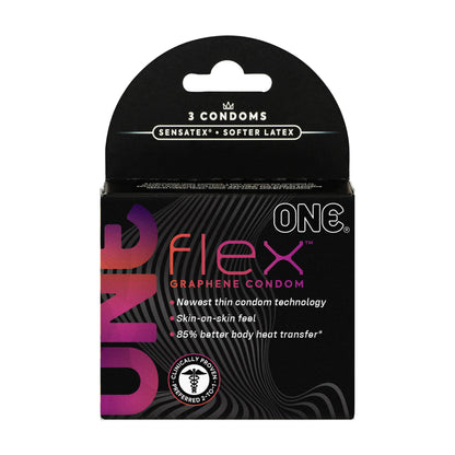 One Flex 3 Ct Condoms | 726893115125 | Available at EroticWarehouse.com