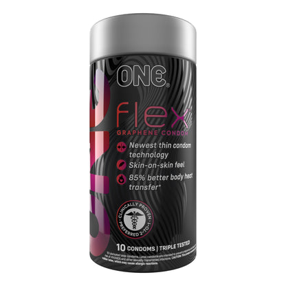 One Flex 10 Count Condoms | 726893115132 | Available at EroticWarehouse.com