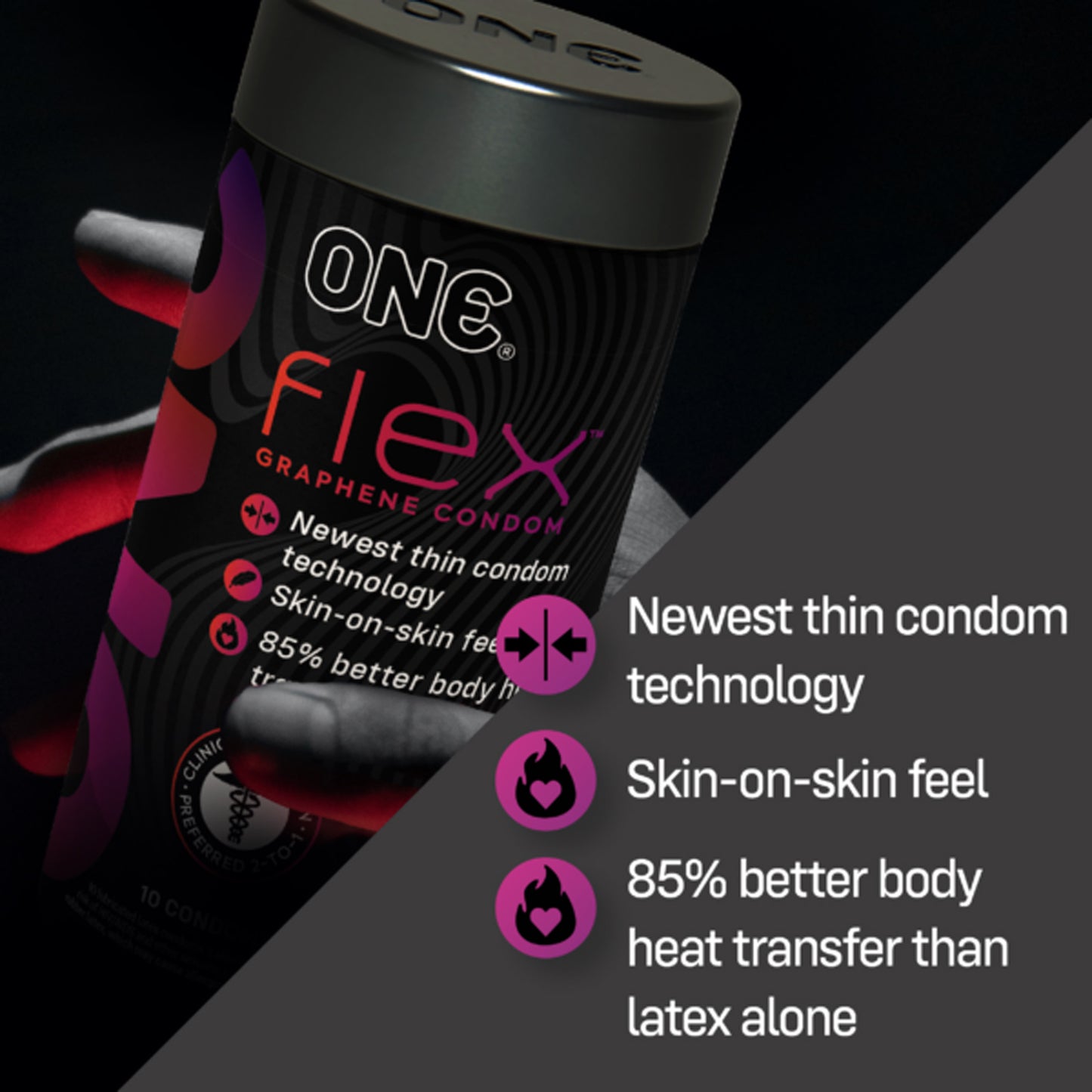 One Flex 10 Count Condoms | 726893115132 | Available at EroticWarehouse.com