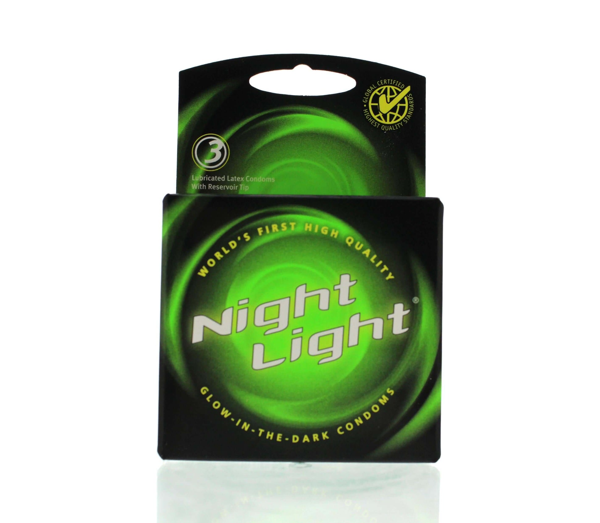 Night Light Glow In The Dark Condoms - 3 Pack | 726893120037 | Available at EroticWarehouse.com