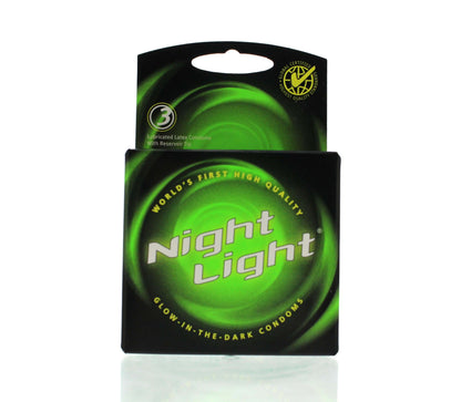 Night Light Glow In The Dark Condoms - 3 Pack | 726893120037 | Available at EroticWarehouse.com