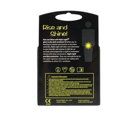 Night Light Glow In The Dark Condoms - 3 Pack | 726893120037 | Available at EroticWarehouse.com