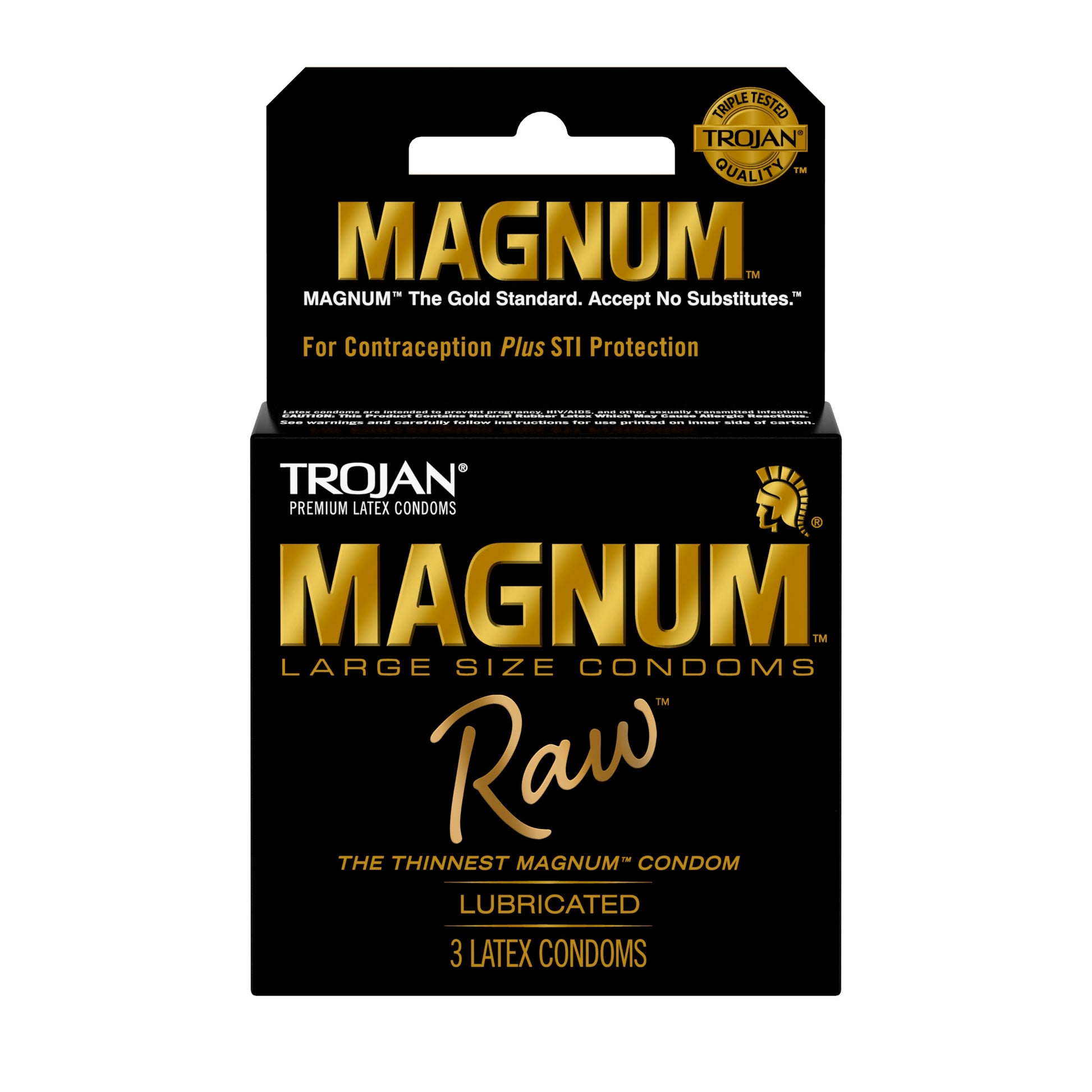 Trojan Magnum Raw 3 Ct Condoms | 022600200161 | Available at EroticWarehouse.com