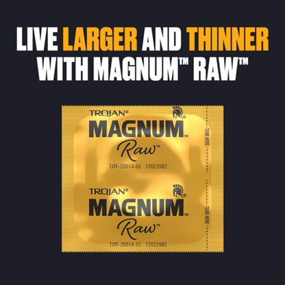 Trojan Magnum Raw 3 Ct Condoms | 022600200161 | Available at EroticWarehouse.com