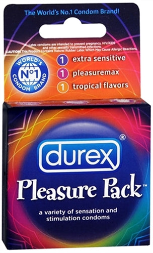 Durex Pleasure Pack - 3 Pack | 302340300421 | Available at EroticWarehouse.com