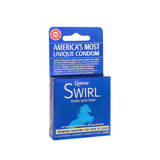 Kimono Swirl 3 Count Condoms | 016169038037 | Available at EroticWarehouse.com