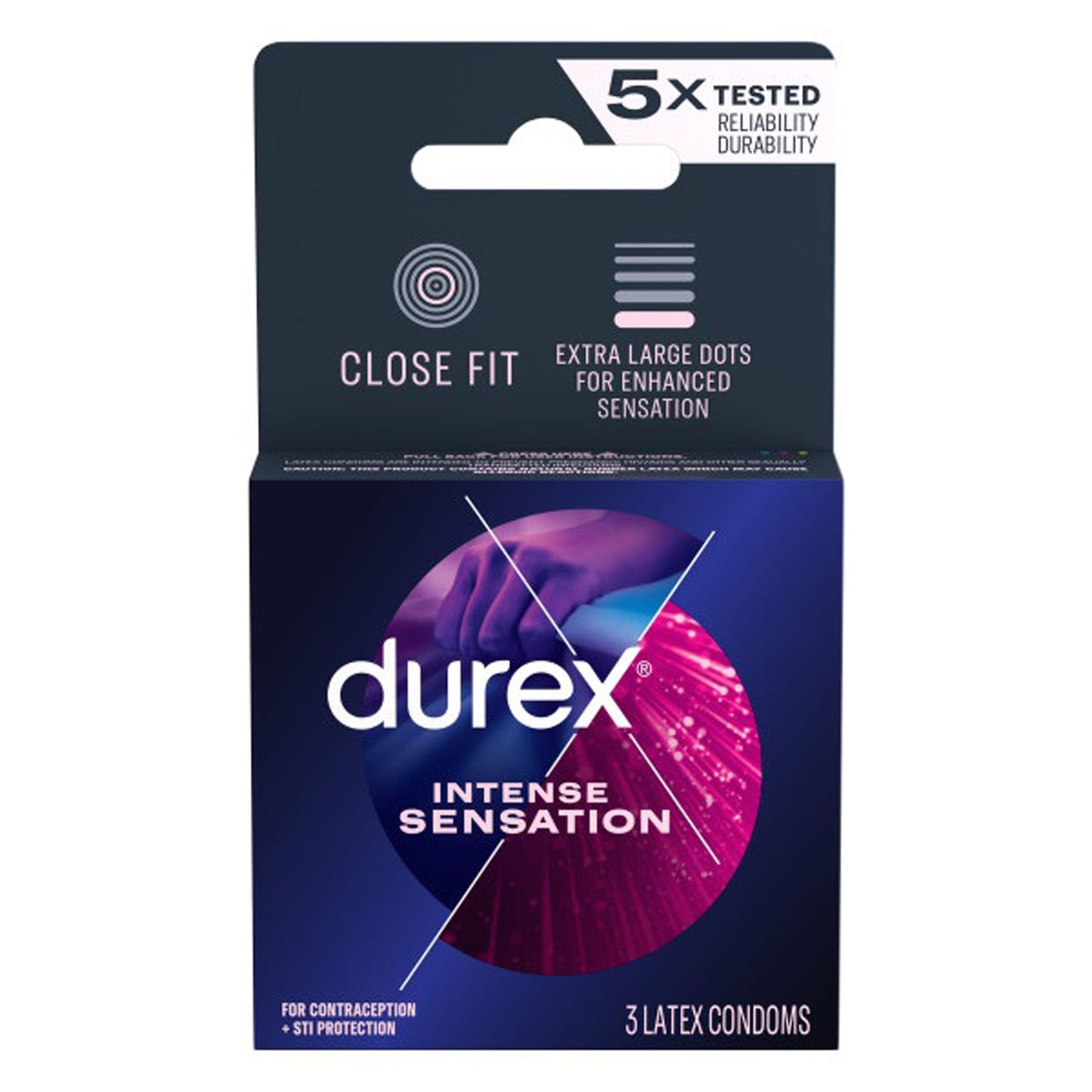 Durex Intense Sensation - 3 Pack | 302340096584 | Available at EroticWarehouse.com