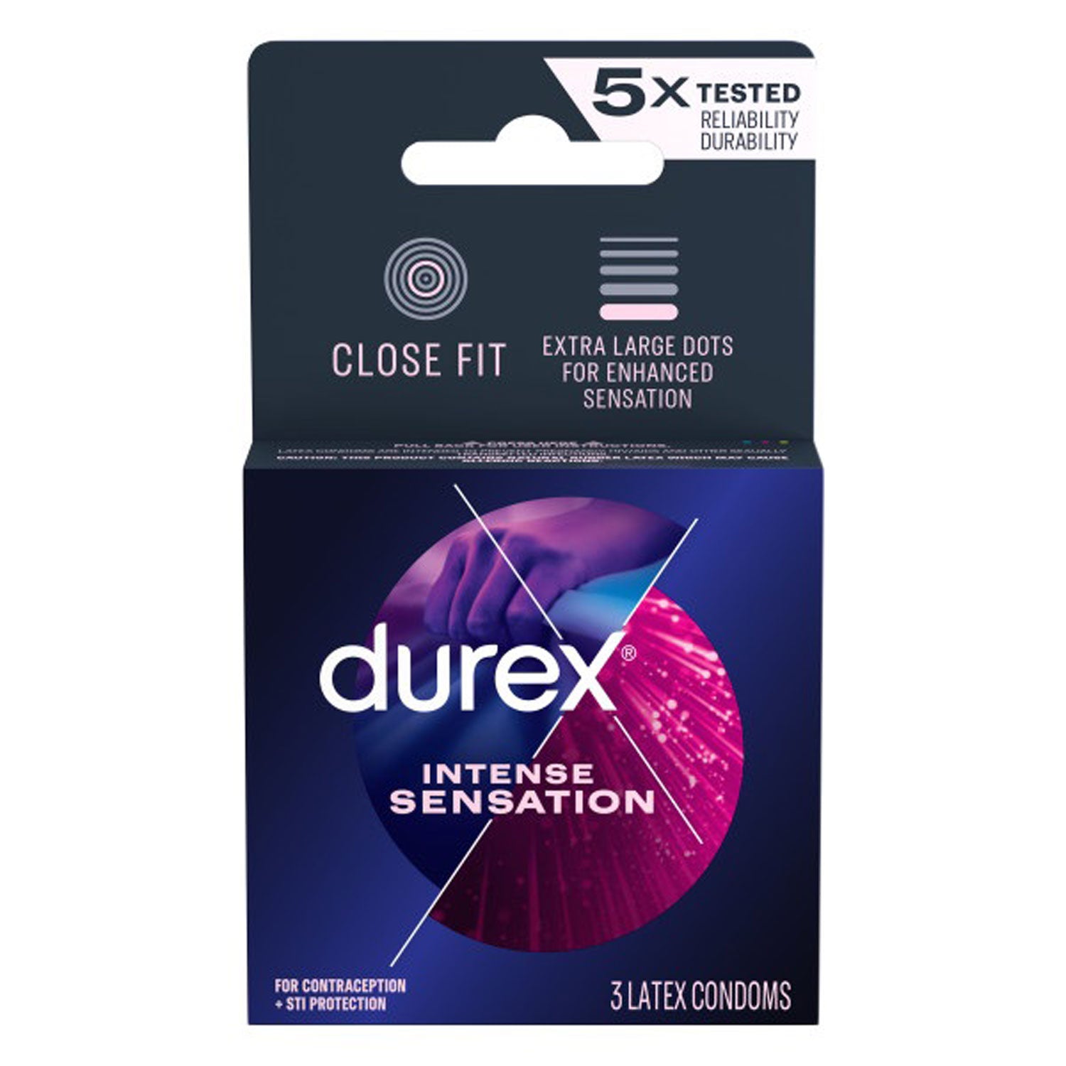 Durex Intense Sensation - 3 Pack | 302340096584 | Available at EroticWarehouse.com