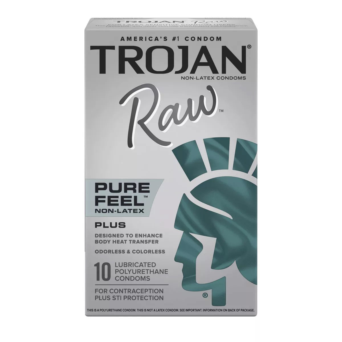 Trojan Raw Non-Latex 10 Pack | 022600999836 | Available at EroticWarehouse.com
