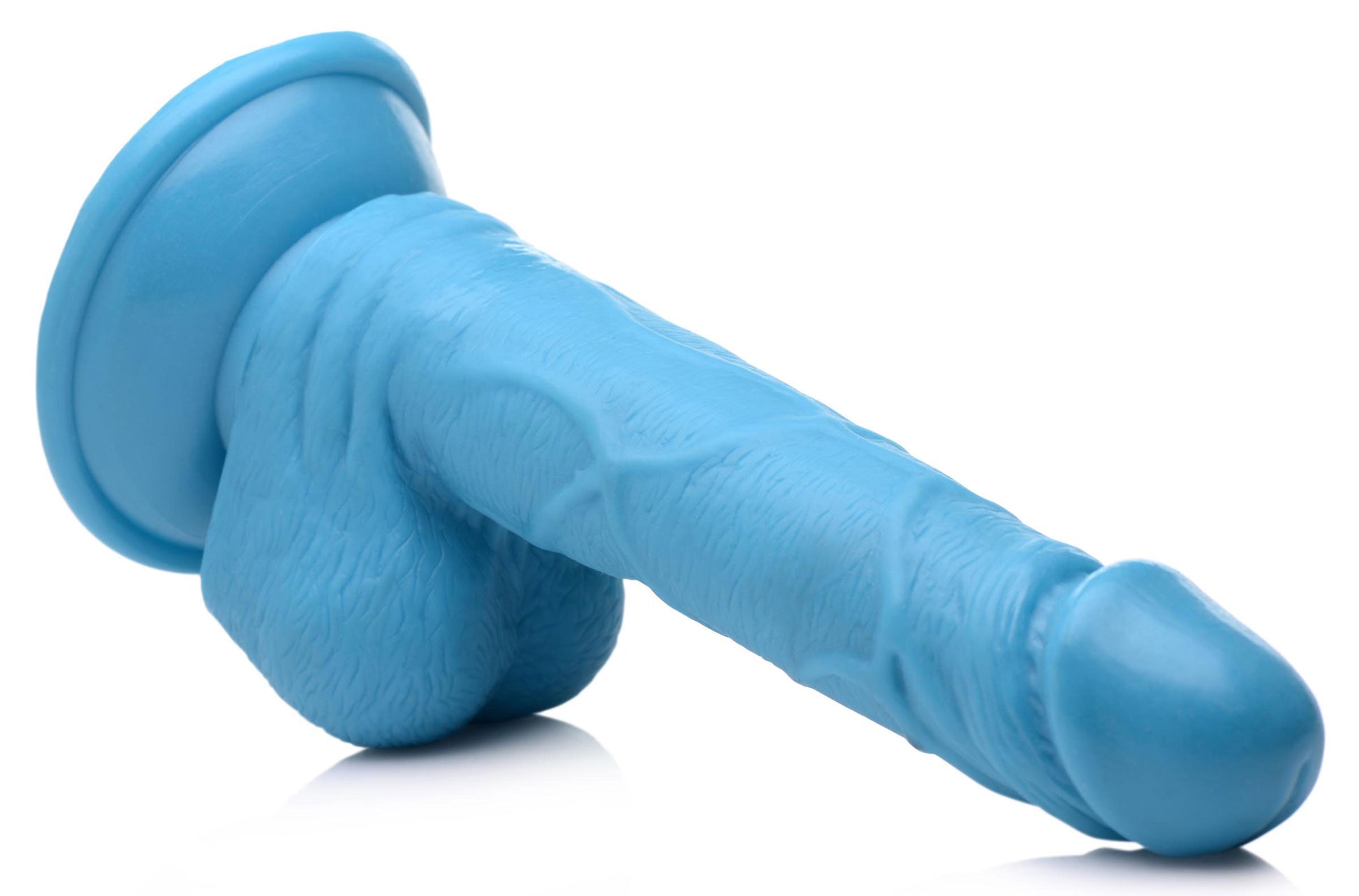 Pop Pecker 6.5 Inch Dildo With Balls - Blue | 848518044730 | Available at EroticWarehouse.com