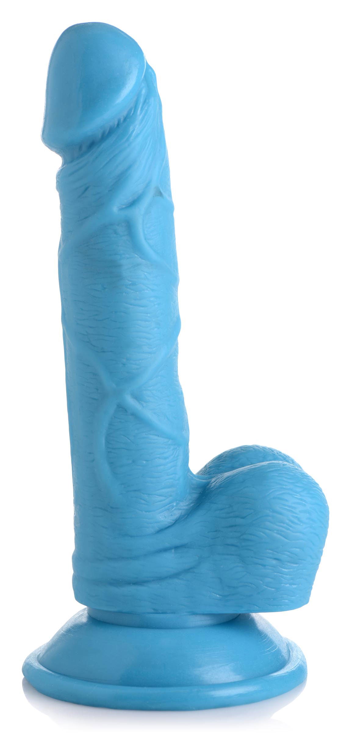 Pop Pecker 6.5 Inch Dildo With Balls - Blue | 848518044730 | Available at EroticWarehouse.com