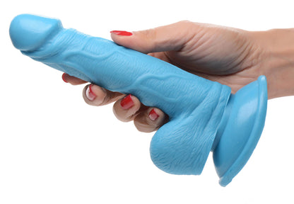 Pop Pecker 6.5 Inch Dildo With Balls - Blue | 848518044730 | Available at EroticWarehouse.com
