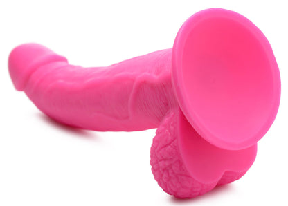 Pop Pecker 7.5 Inch Dildo With Balls - Pink | 848518044792 | Available at EroticWarehouse.com