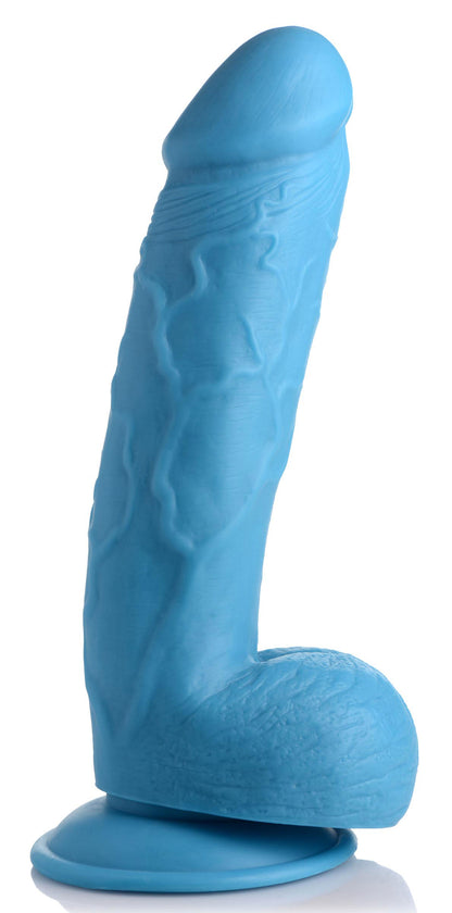 Pop Pecker 8.25 Inch Dildo With Balls - Blue | 848518044815 | Available at EroticWarehouse.com