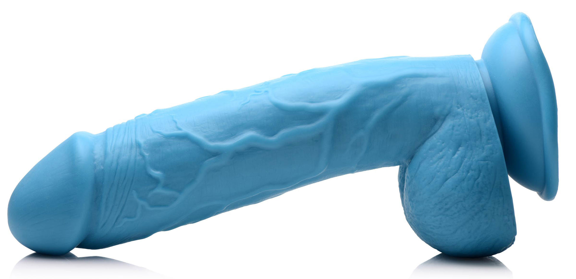 Pop Pecker 8.25 Inch Dildo With Balls - Blue | 848518044815 | Available at EroticWarehouse.com