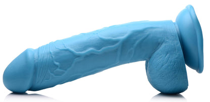 Pop Pecker 8.25 Inch Dildo With Balls - Blue | 848518044815 | Available at EroticWarehouse.com