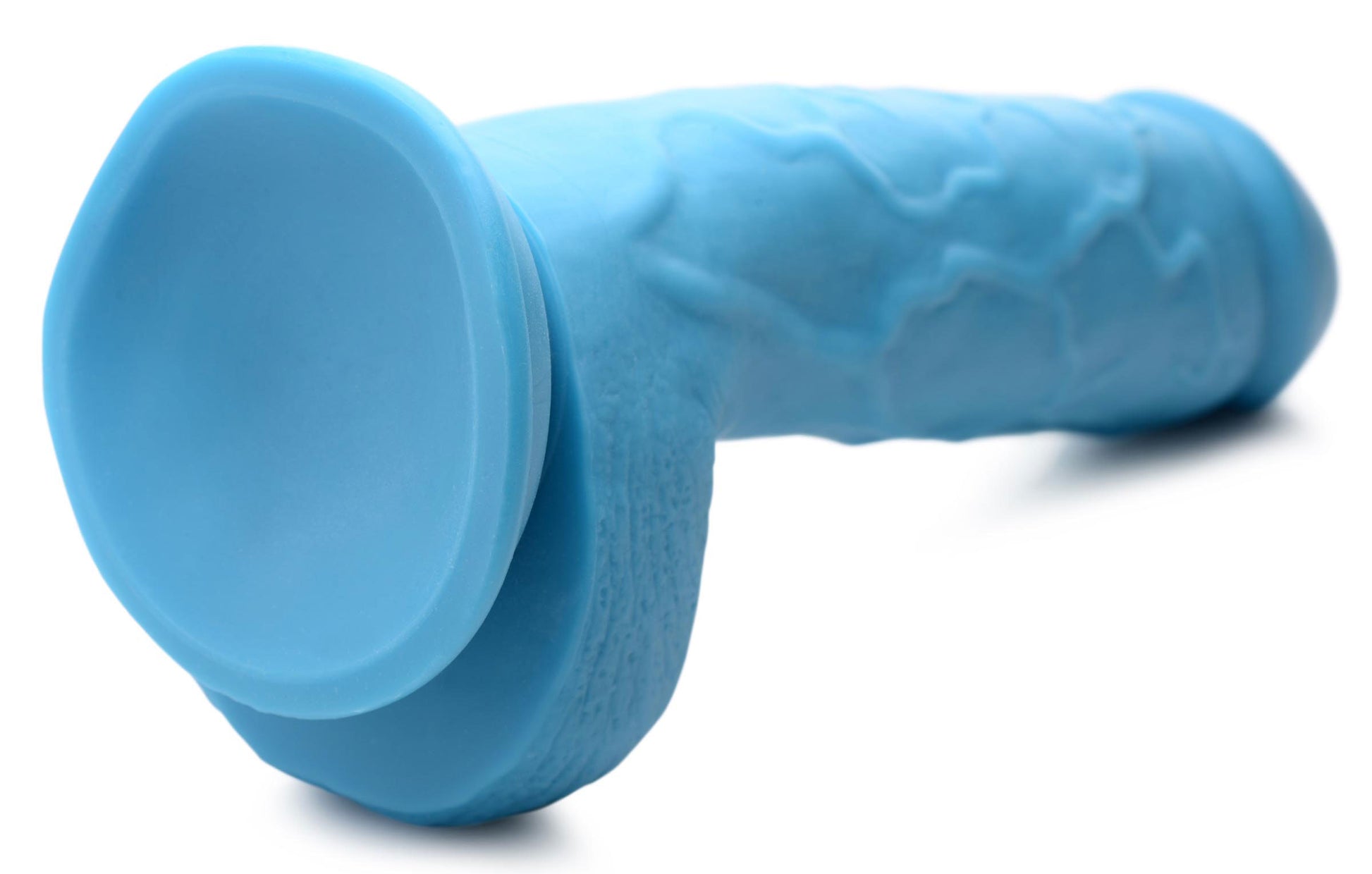Pop Pecker 8.25 Inch Dildo With Balls - Blue | 848518044815 | Available at EroticWarehouse.com