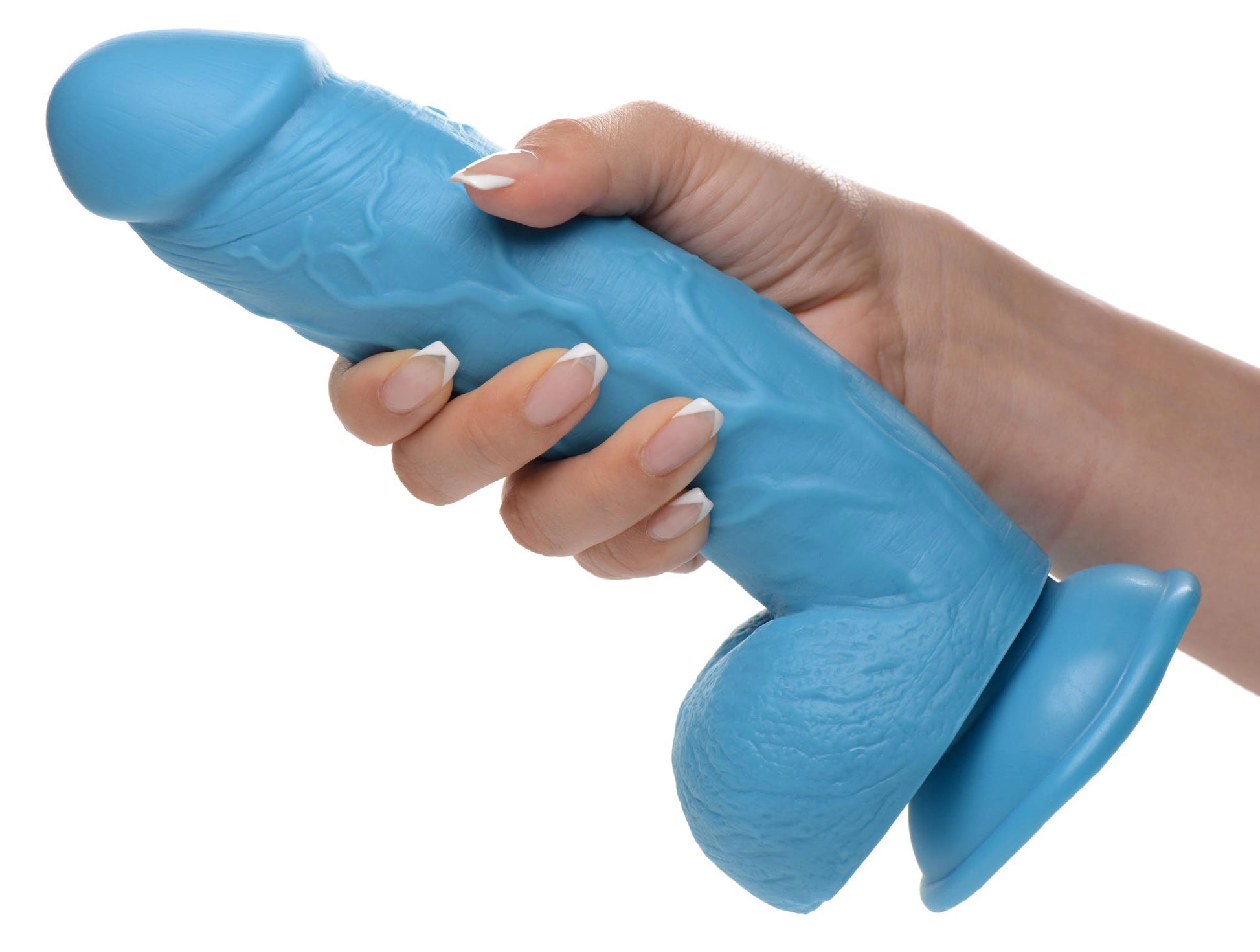 Pop Pecker 8.25 Inch Dildo With Balls - Blue | 848518044815 | Available at EroticWarehouse.com