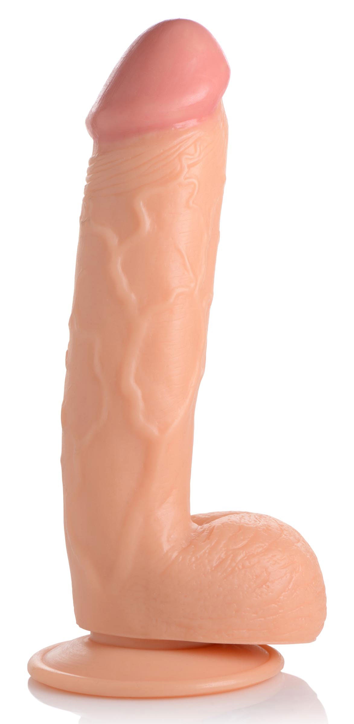 Pop Pecker 8.25 Inch Dildo With Balls - Light | 848518044822 | Available at EroticWarehouse.com