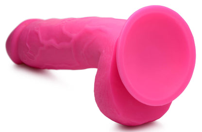 Pop Pecker 8.25 Inch Dildo With Balls - Pink | 848518044839 | Available at EroticWarehouse.com