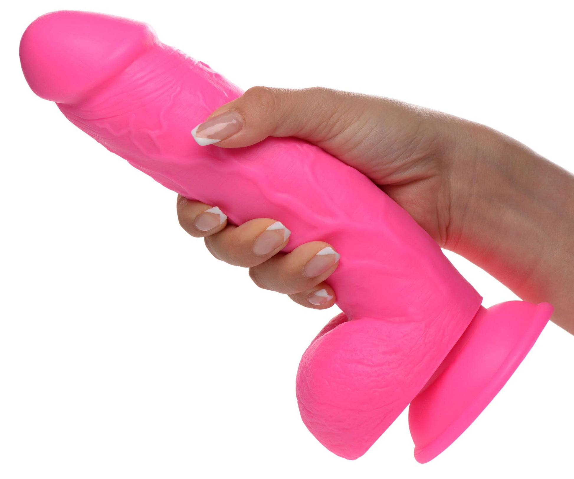 Pop Pecker 8.25 Inch Dildo With Balls - Pink | 848518044839 | Available at EroticWarehouse.com