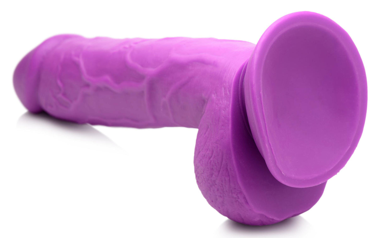 Pop Pecker 8.25 Inch Dildo With Balls - Purple | 848518044846 | Available at EroticWarehouse.com