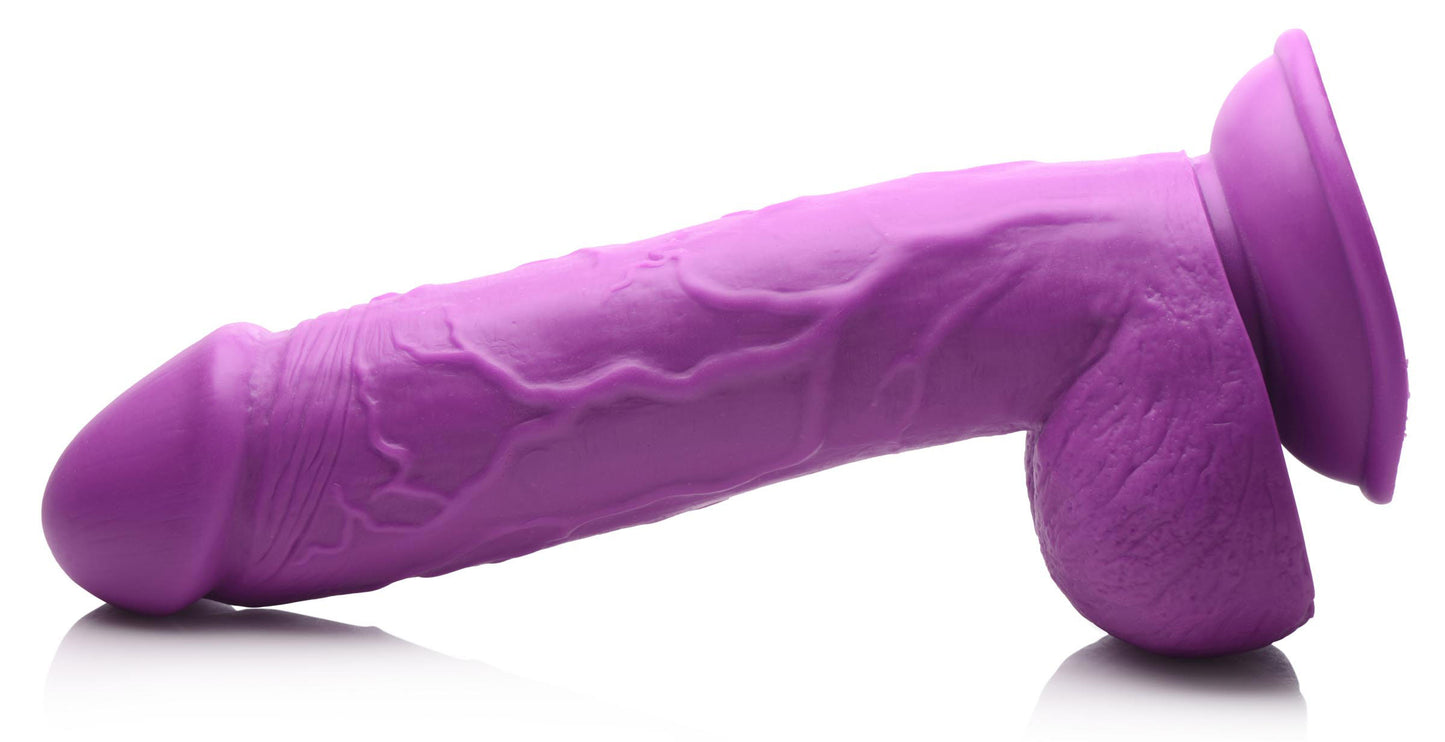 Pop Pecker 8.25 Inch Dildo With Balls - Purple | 848518044846 | Available at EroticWarehouse.com