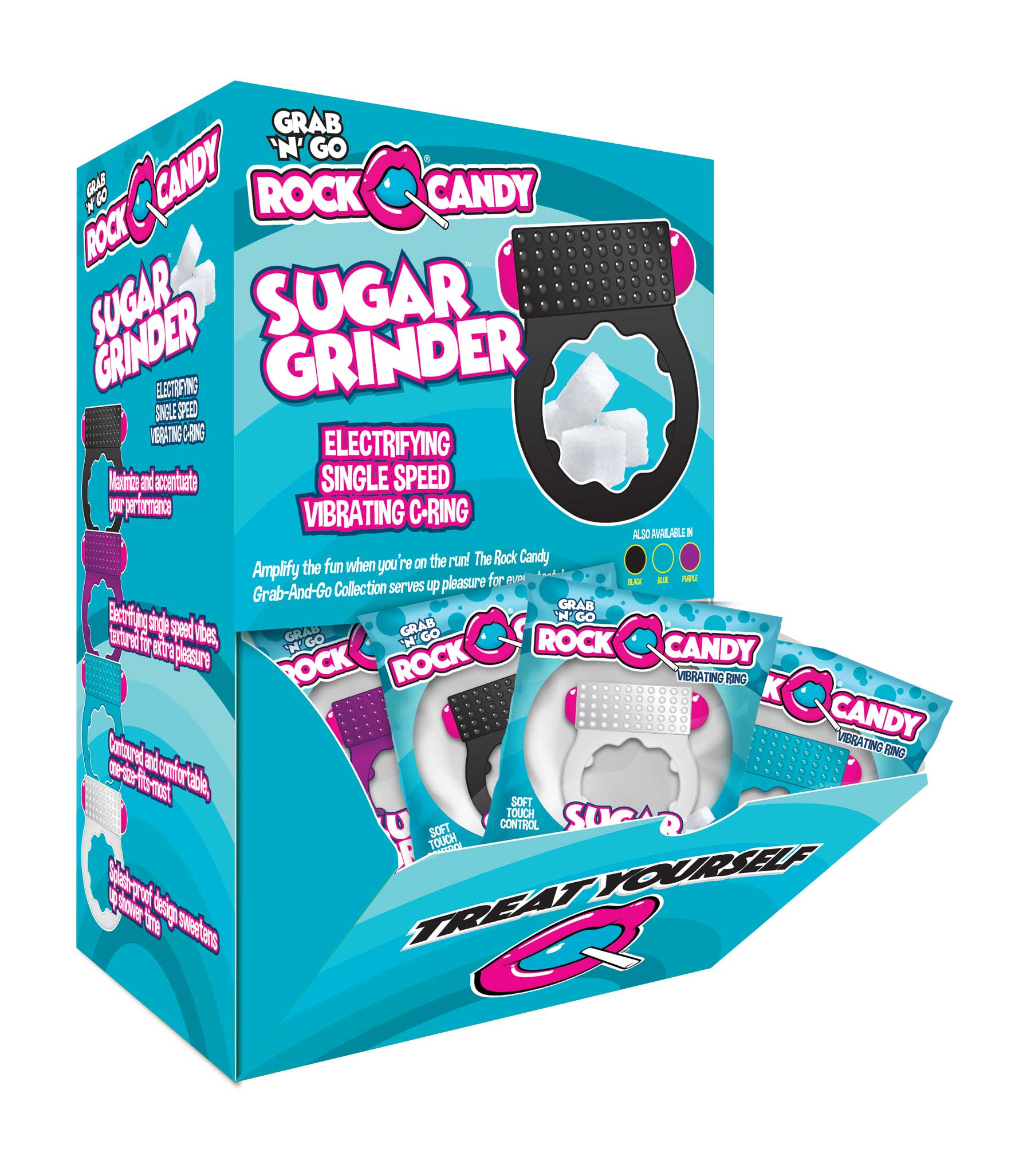 Sugar Grinder 24 Pk Display - Assorted | 850006647699 | Available at EroticWarehouse.com