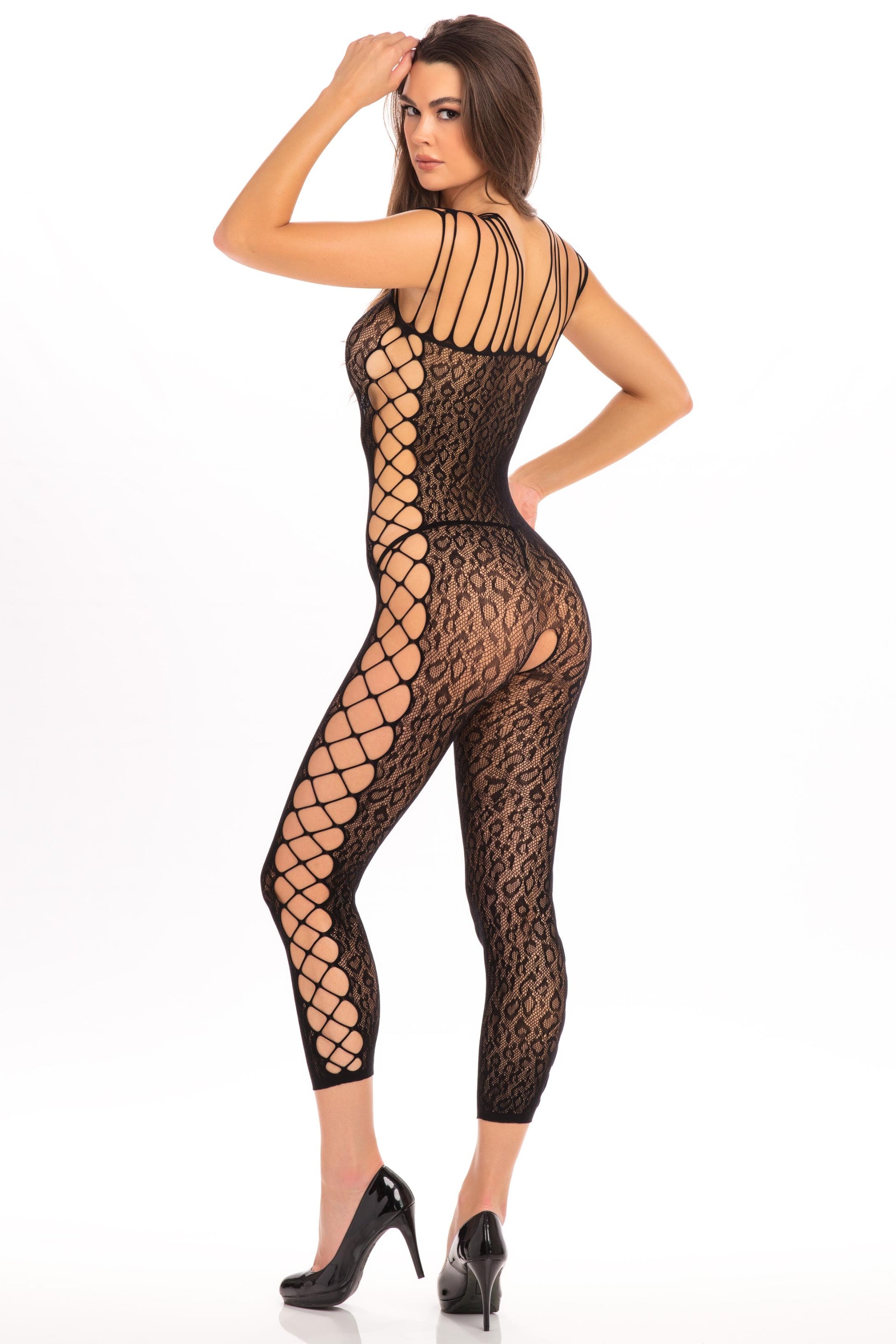 Animal Crotchless Bodystocking - One Size - Black | 017036493614 | Available at EroticWarehouse.com
