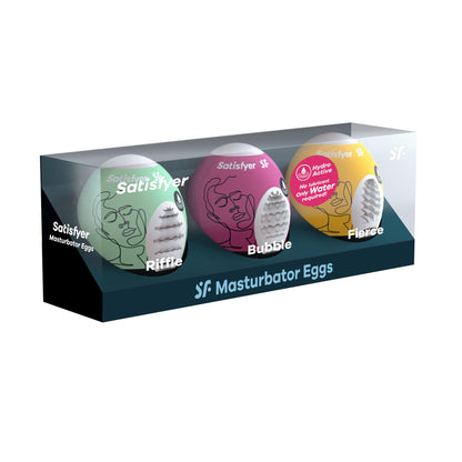 3 Pc Set Masturbator Egg - Riffle - Bubble - Fierce | 4061504001807 | Available at EroticWarehouse.com